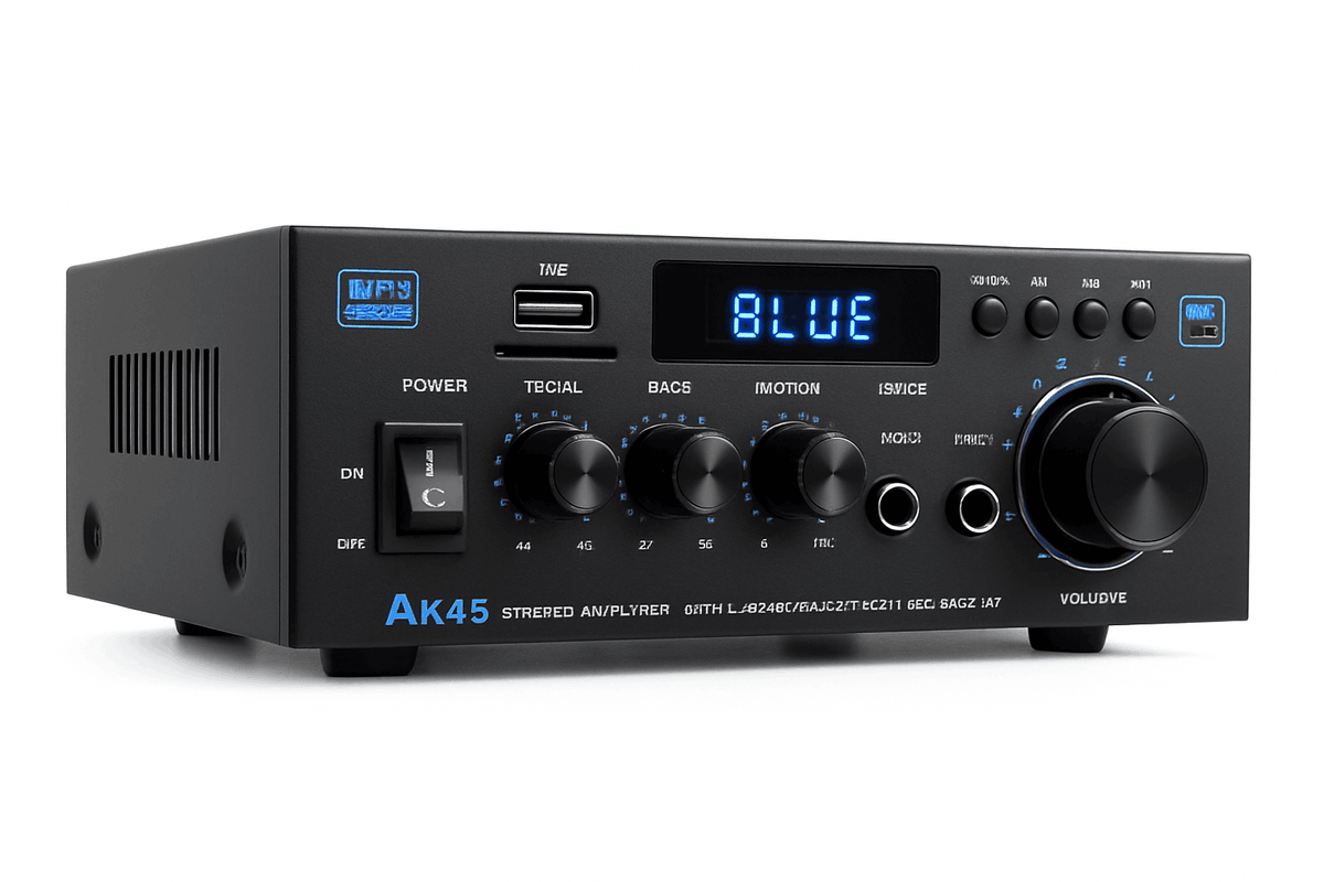 AK45 HiFi Bluetooth Amplifier with Multi-Input Stereo Sound-UK Plug