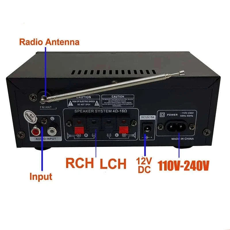 AK45 HiFi Bluetooth Audio Amplifier for Home and Car Sound-Default Title