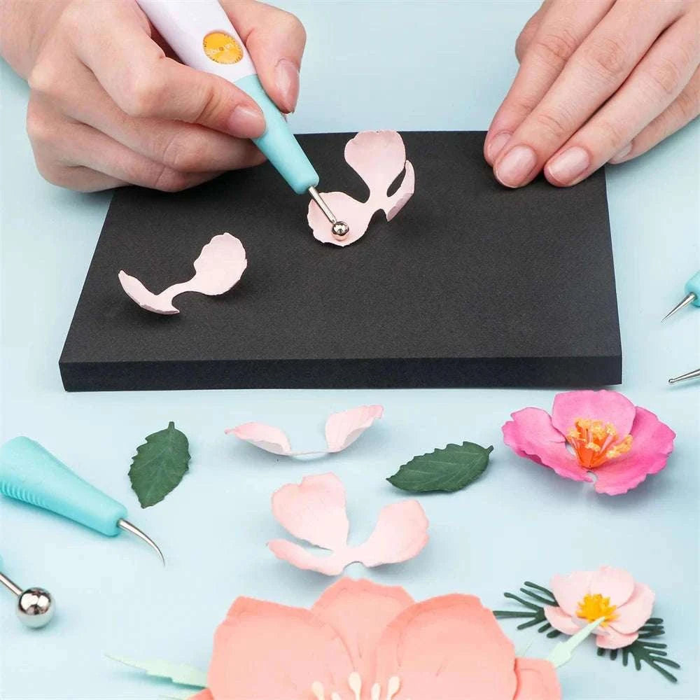 All-in-One Paper Flower Sculpting Tool Kit with 7 Interchangeable Tips-1 / United States