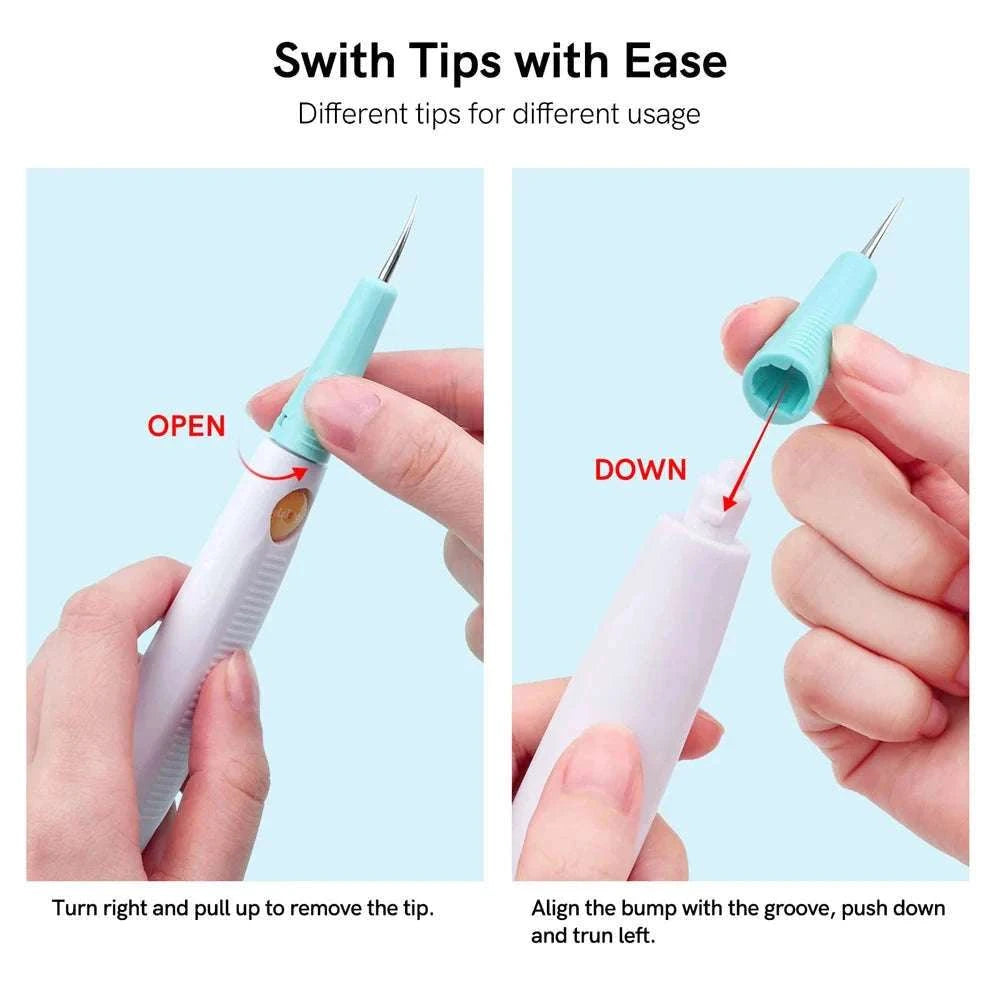 All-in-One Paper Flower Sculpting Tool Kit with 7 Interchangeable Tips-