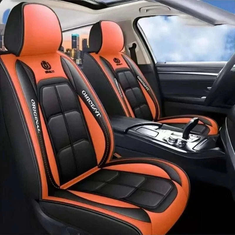 All-Inclusive Leather Car Seat Cover-red 1pcs / China Mainland