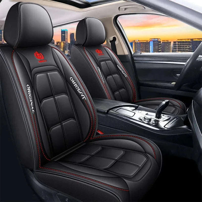 All-Inclusive Leather Car Seat Cover-red 1pcs / China Mainland
