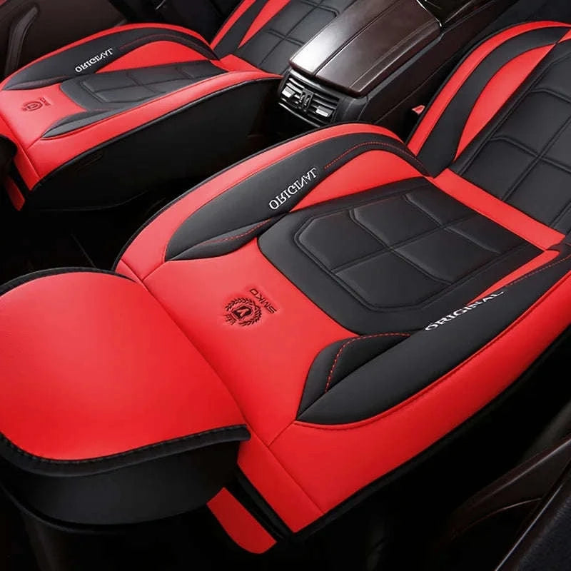 All-Inclusive Leather Car Seat Cover-red 1pcs / China Mainland
