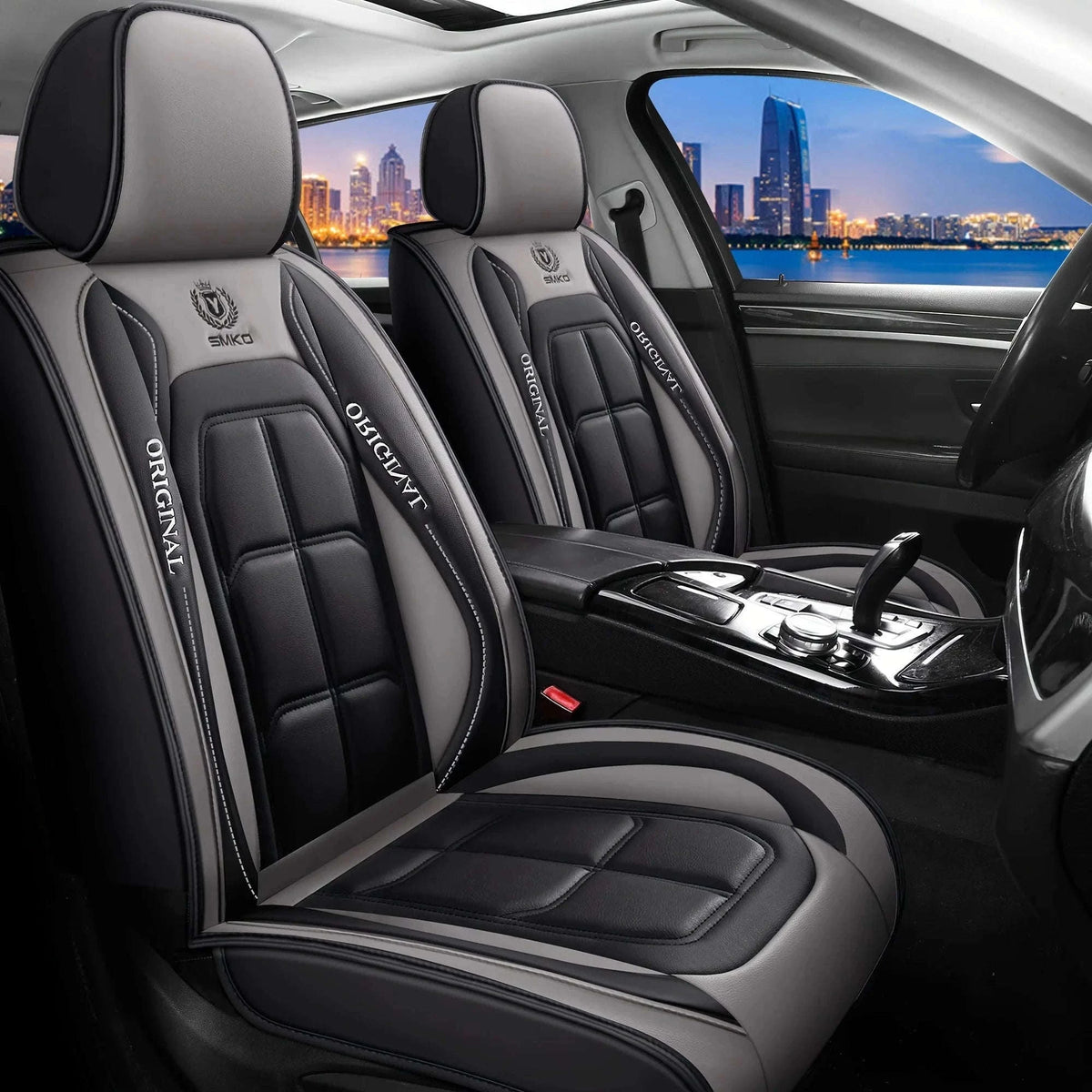 All-Inclusive Leather Car Seat Cover-red 1pcs / China Mainland