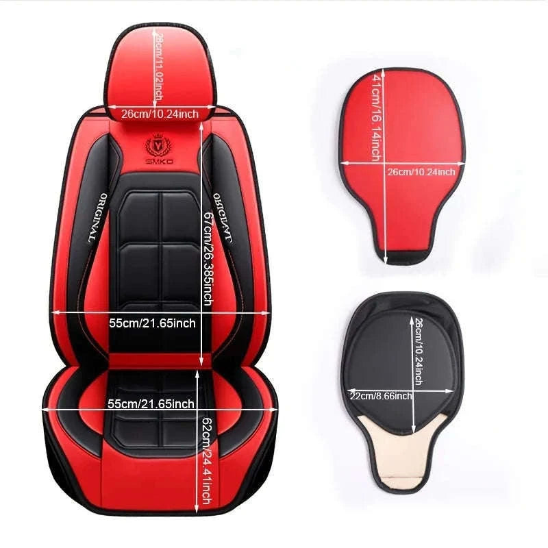 All-Inclusive Leather Car Seat Cover-red 1pcs / China Mainland