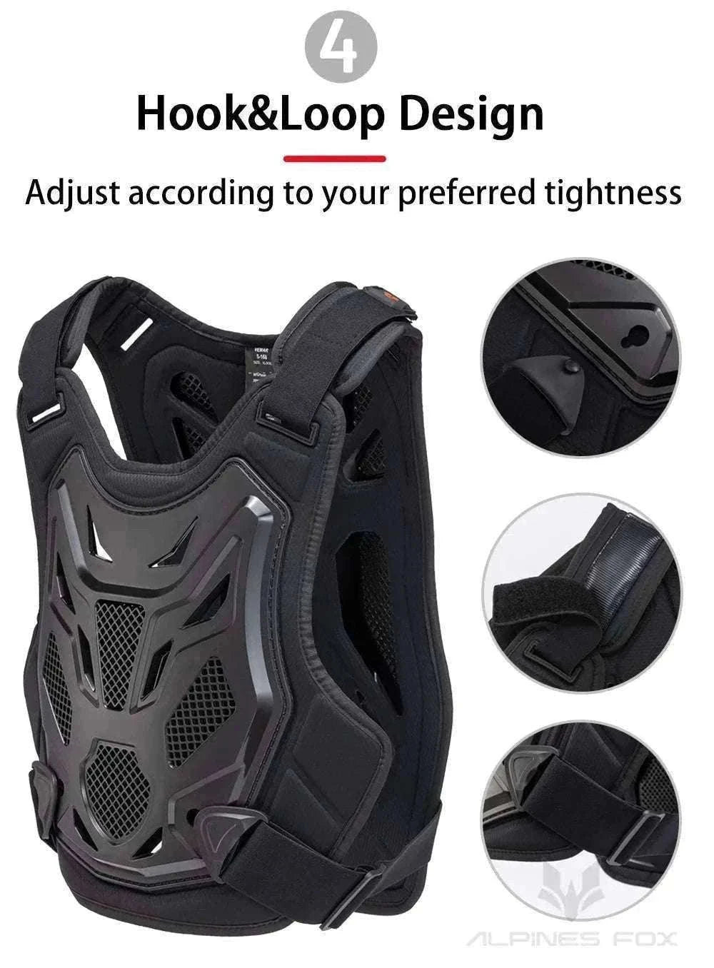 All-Season Motocross Armor Vest Chest & Back Protector Gear-White / M-L