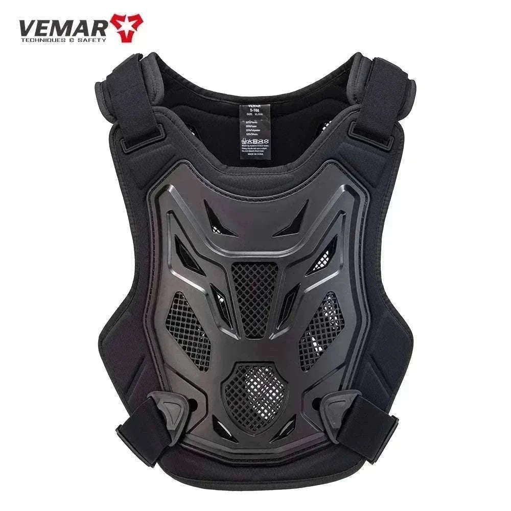 All-Season Motocross Armor Vest Chest & Back Protector Gear-White / M-L