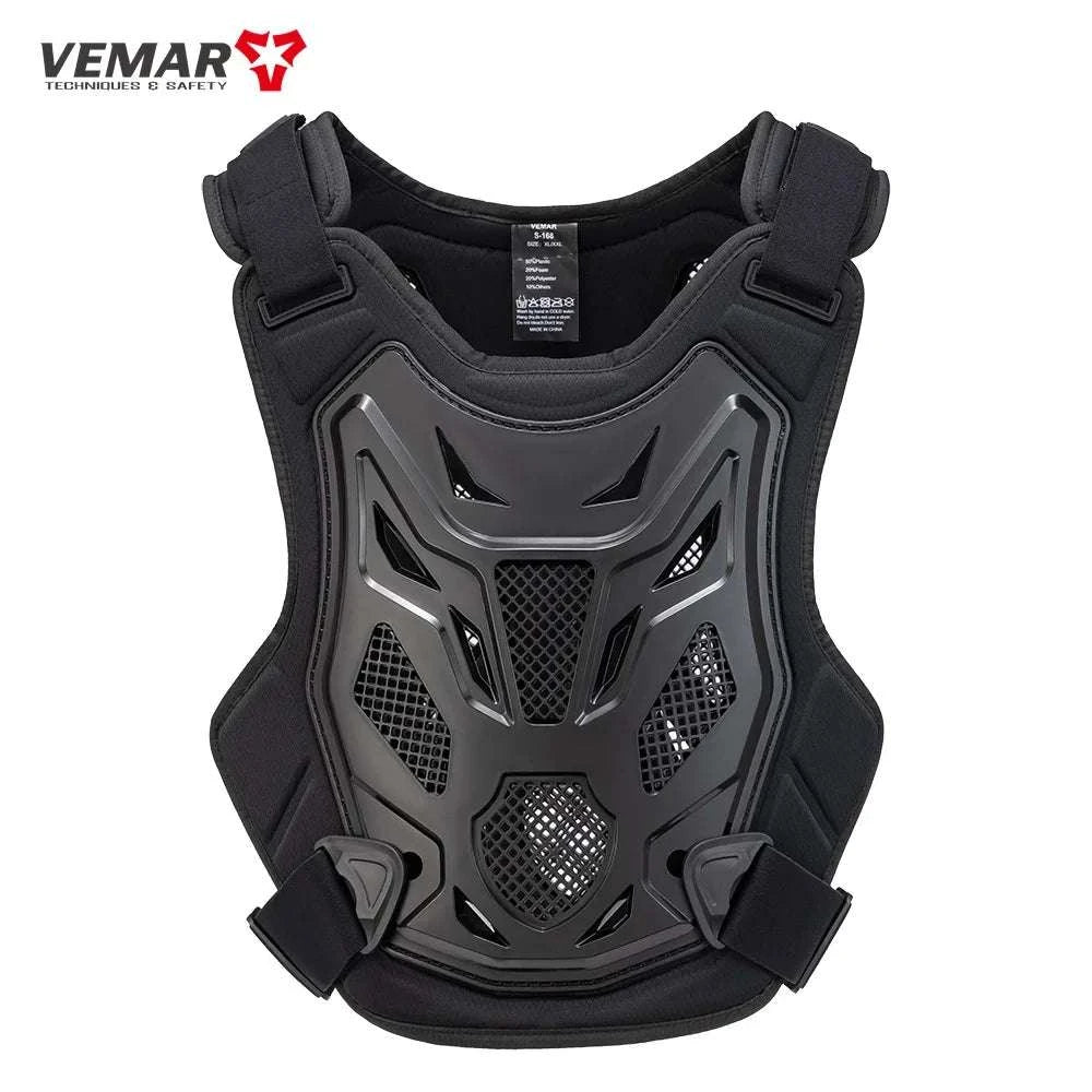 All-Season Motocross Armor Vest Chest & Back Protector Gear-White / M-L