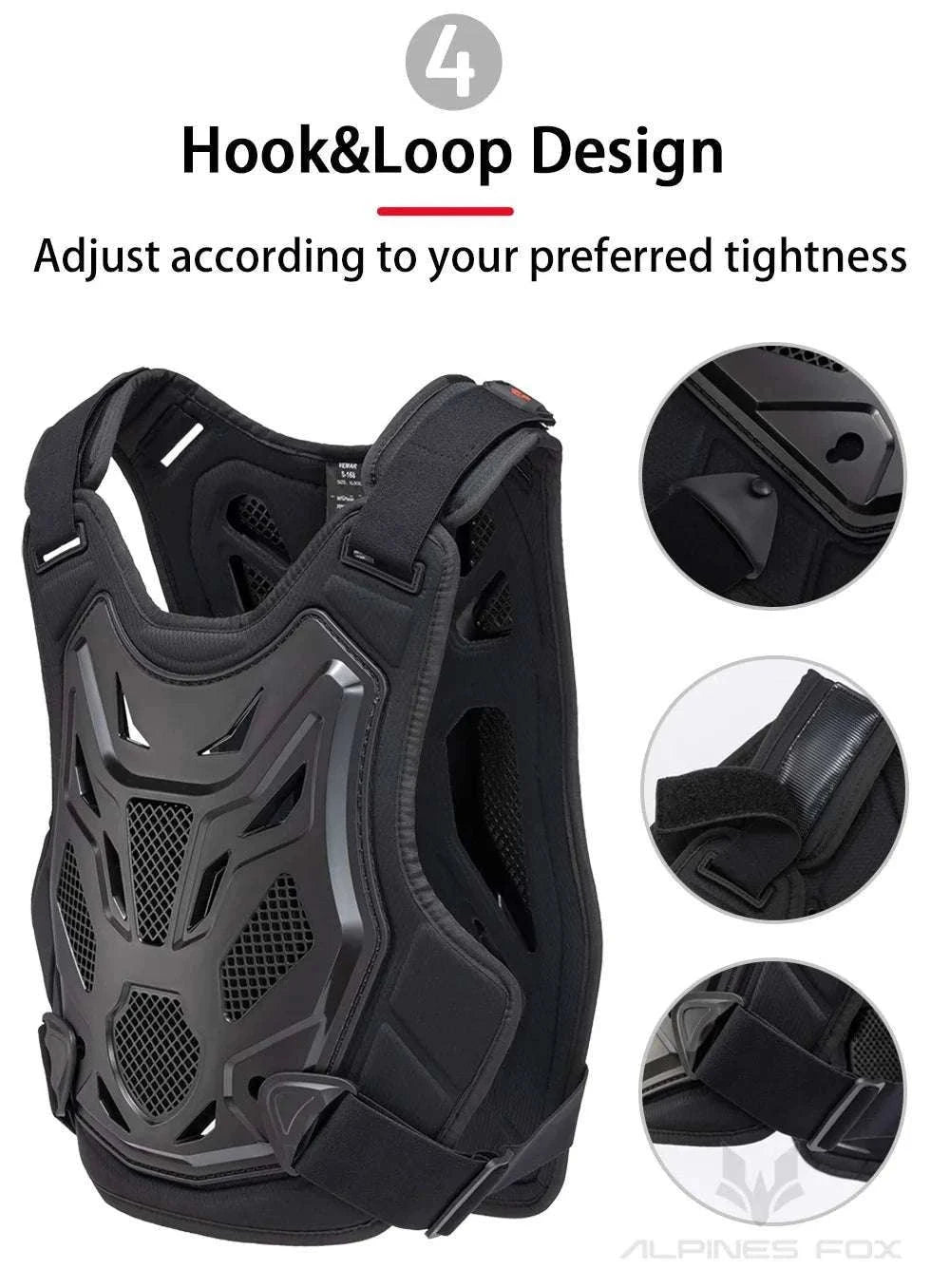 All-Season Motocross Armor Vest Chest & Back Protector Gear-White / M-L