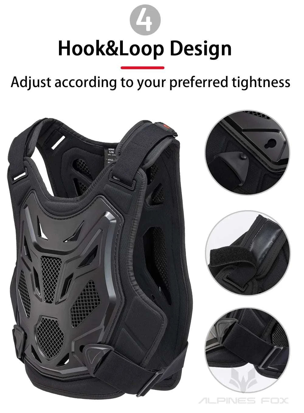All-Season Motocross Armor Vest Chest & Back Protector Gear-White / M-L