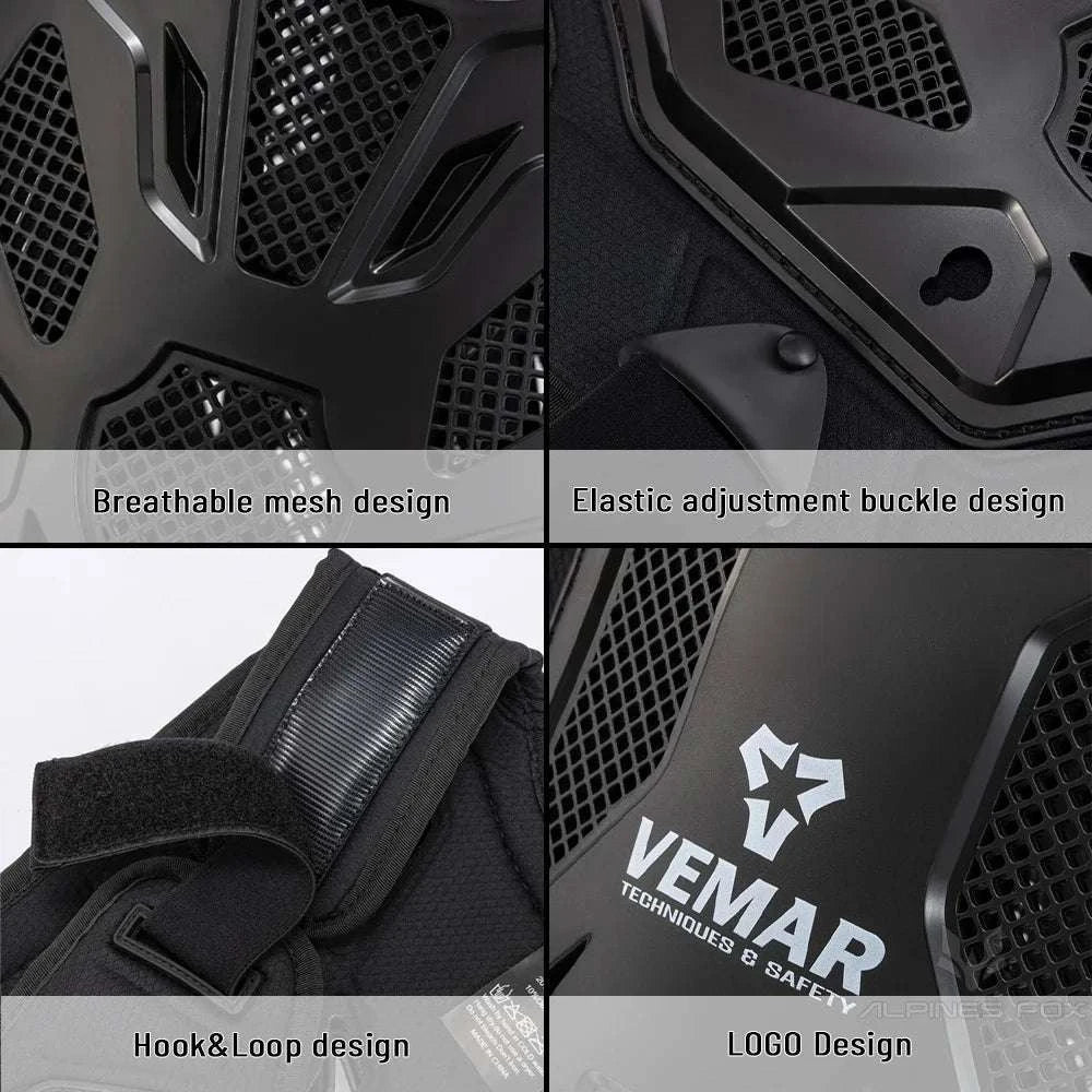 All-Season Motocross Armor Vest Chest & Back Protector Gear-White / M-L