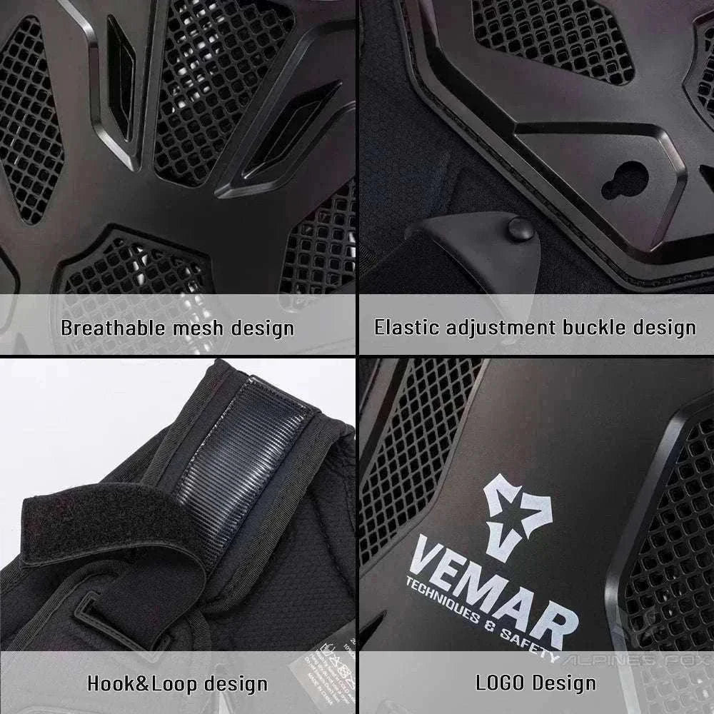 All-Season Motocross Armor Vest Chest & Back Protector Gear-White / M-L
