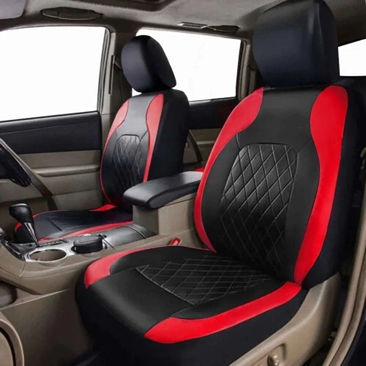 All-Season Quilted PU Leather Car Seat Cover Set-AE-2041-BL