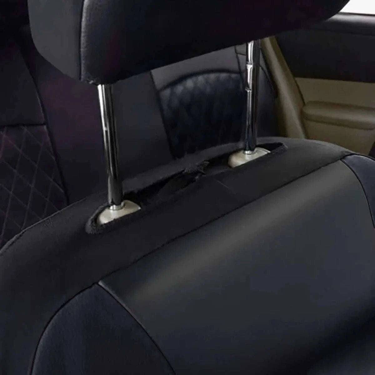 All-Season Quilted PU Leather Car Seat Cover Set-AE-2041-BL