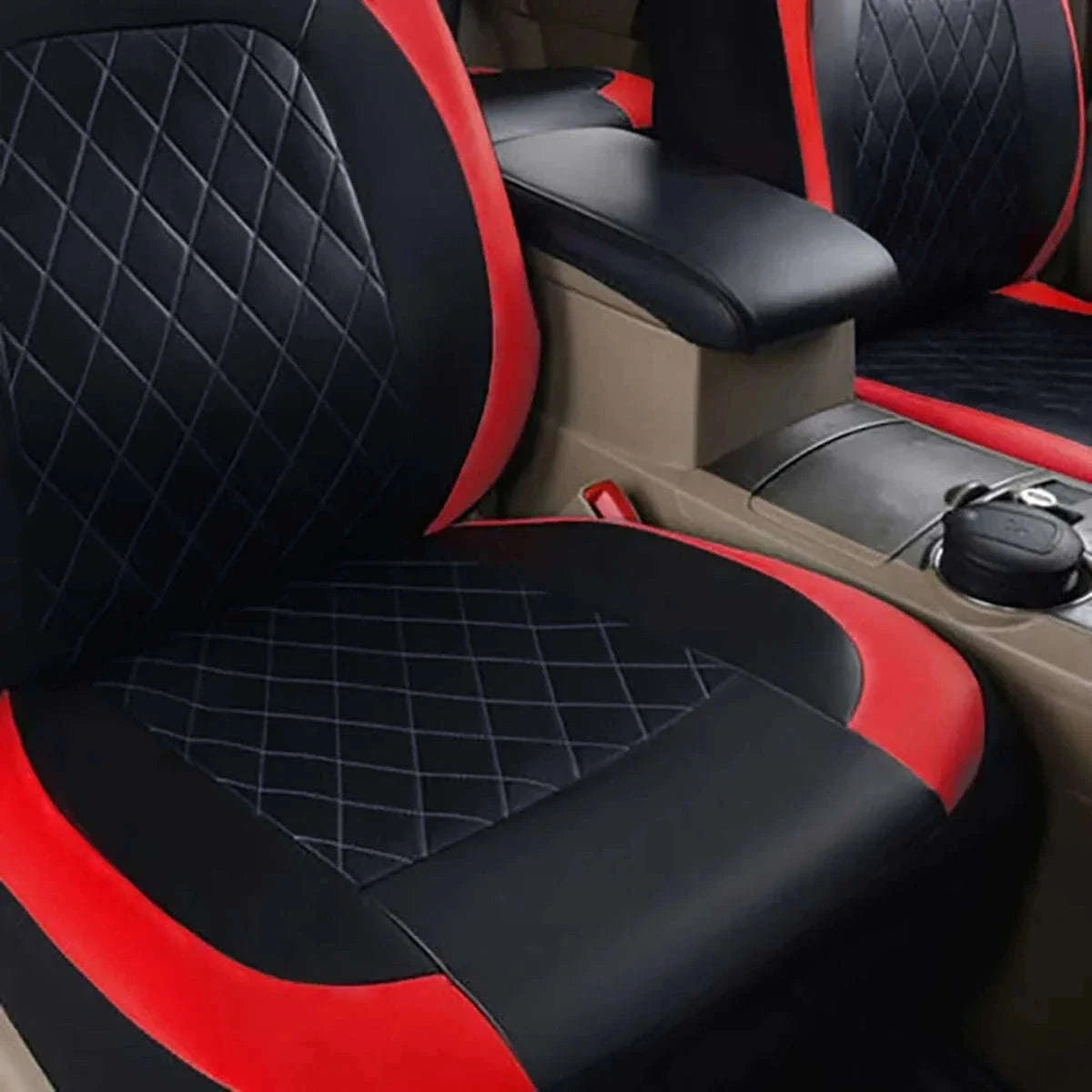 All-Season Quilted PU Leather Car Seat Cover Set-AE-2041-BL