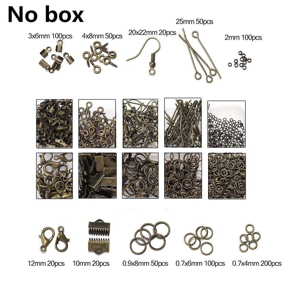 Alloy Jewelry Findings Set for DIY Repairs and Custom Pieces-Bronze / CHINA