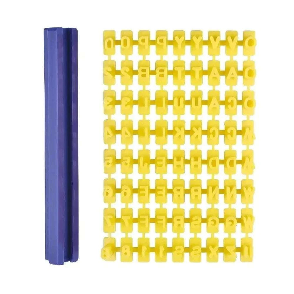 Alphabet & Number Clay Embosser Set for Pottery and DIY Projects-United States / Printing mold set