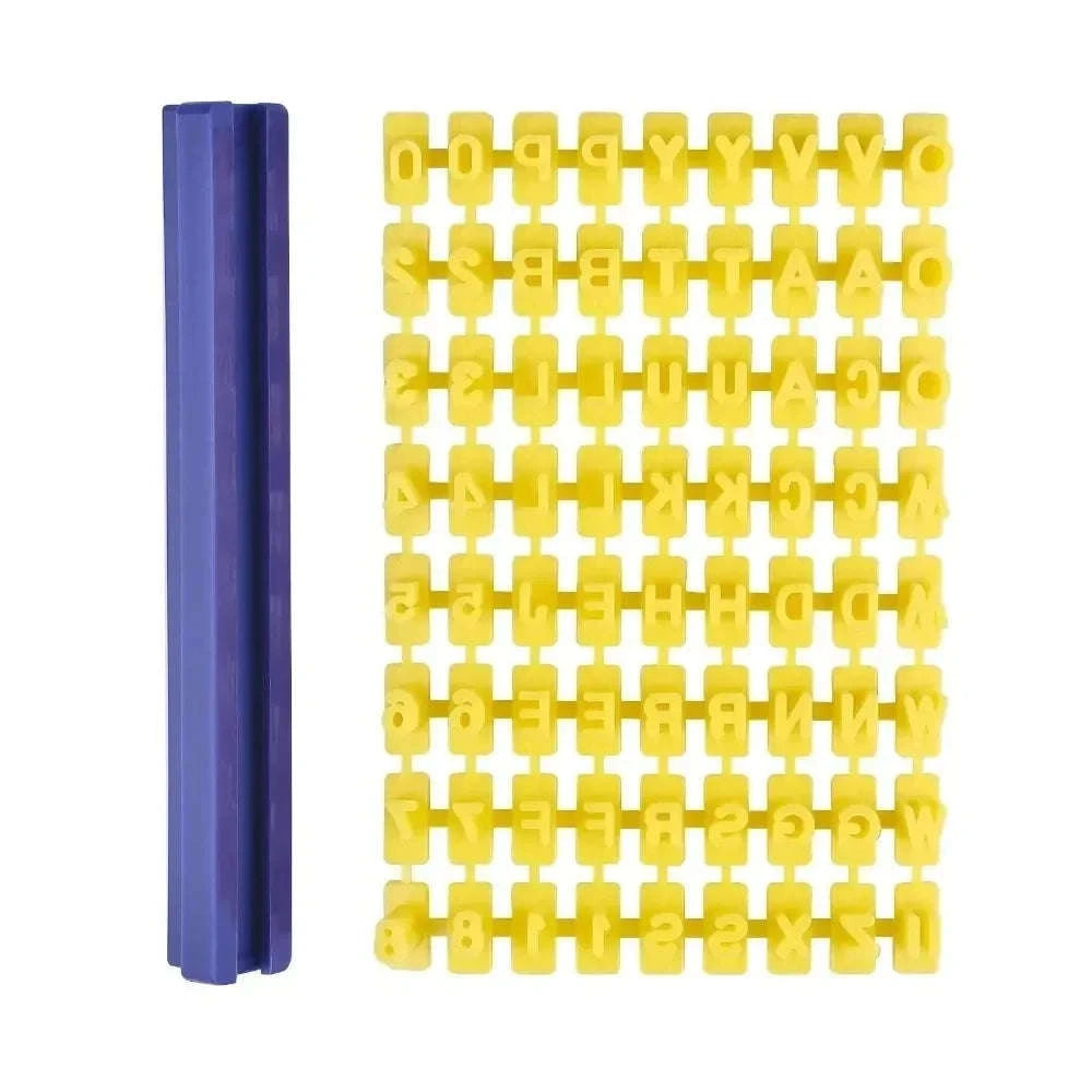 Alphabet & Number Clay Embosser Set for Pottery and DIY Projects-United States / Printing mold set