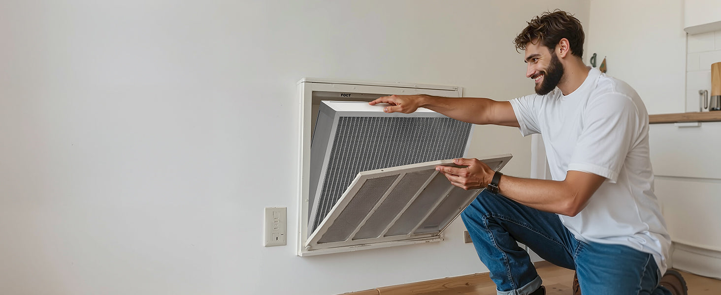 SucceBuy Electrostatic Air Filter Washable & Reusable Aluminum AC/HVAC Furnace Filter MERV 8 Long Lifetime Home or Office