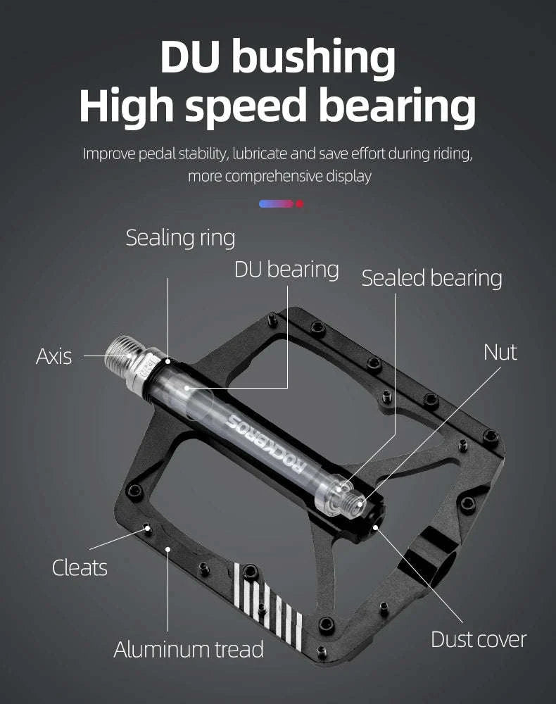 Aluminum Alloy Bike Pedals Anti-Slip Ultralight Sealed Bearing-2018-12BRD