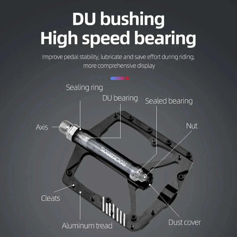 Aluminum Alloy Bike Pedals Anti-Slip Ultralight Sealed Bearing-2018-12BRD