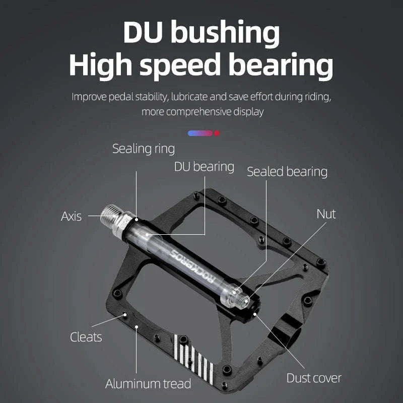 Aluminum Alloy Bike Pedals Anti-Slip Ultralight Sealed Bearing-2018-12BRD