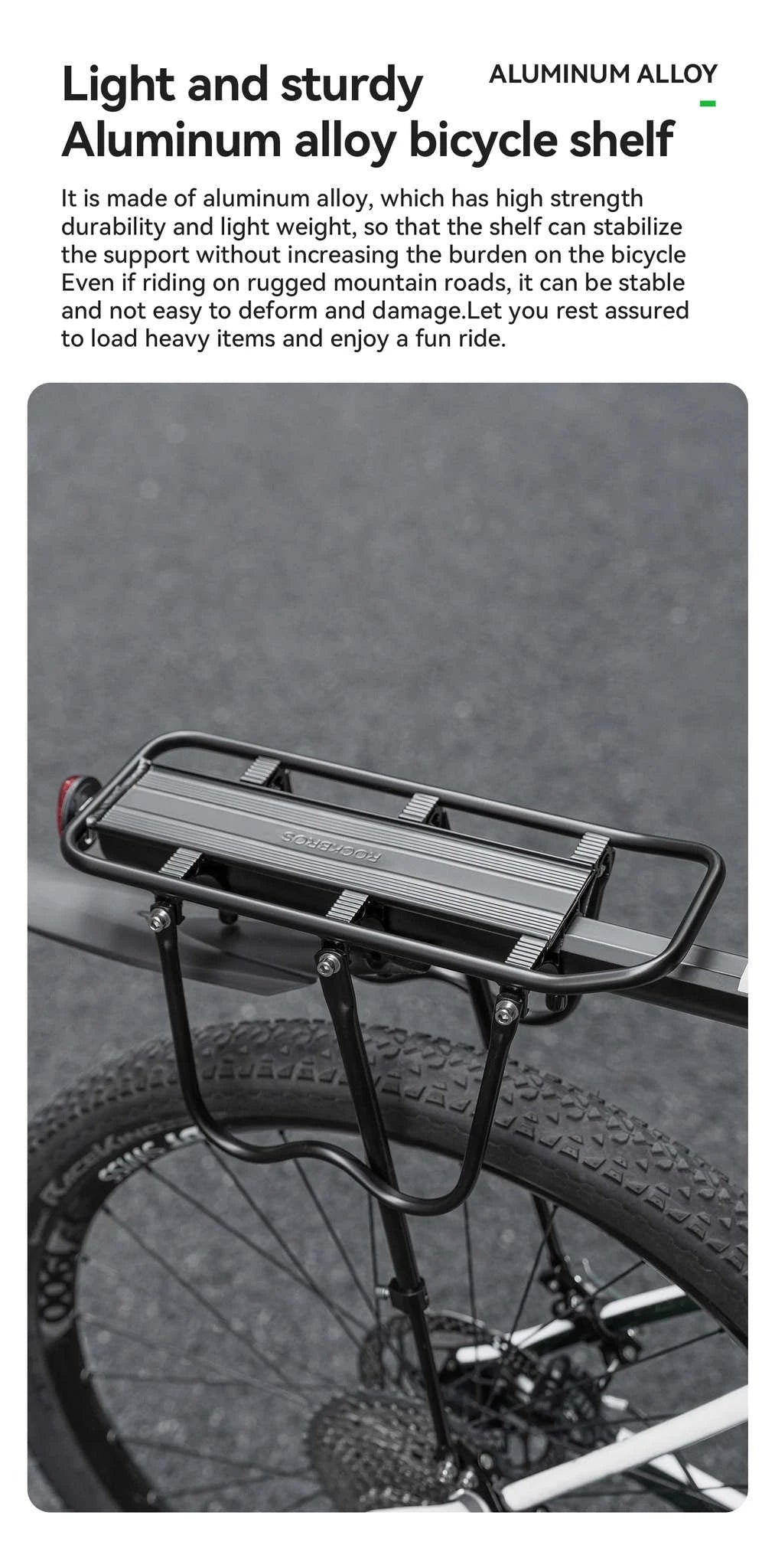 Aluminum Alloy Bike Rear Rack 25kg Detachable Cargo Carrier-Regular B