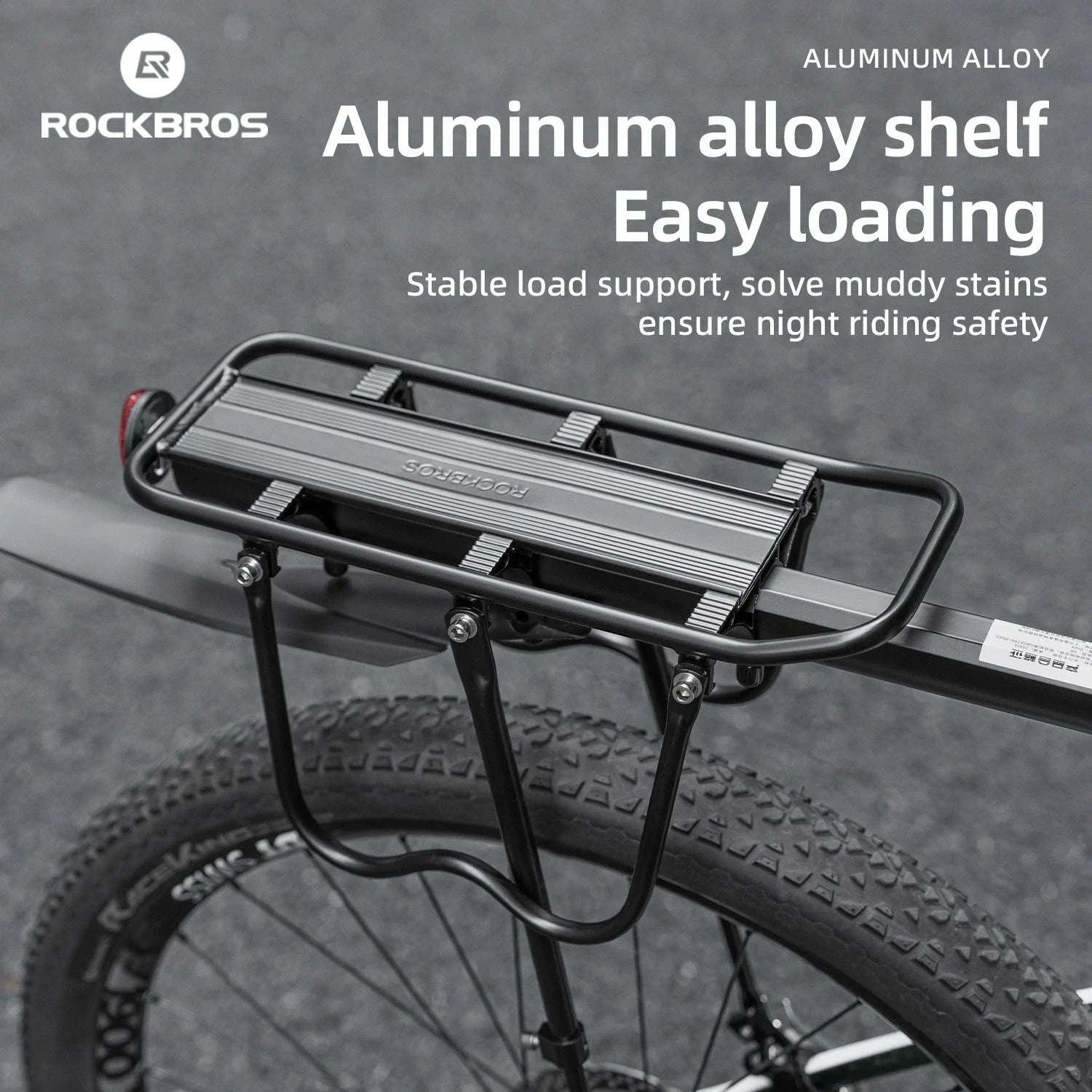 Aluminum Alloy Bike Rear Rack 25kg Detachable Cargo Carrier-Regular B
