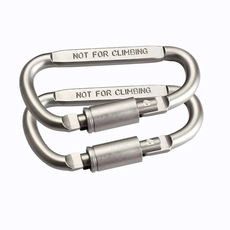 Aluminum Alloy Carabiner Keychain D-Ring Clip-2 pcs / 8 cm / CN