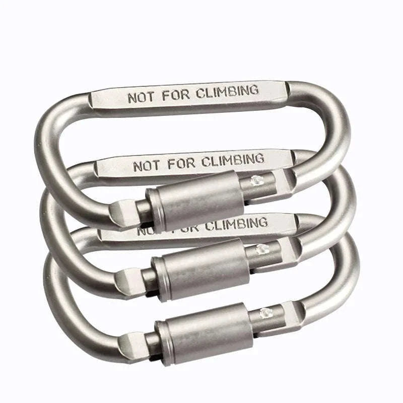 Aluminum Alloy Carabiner Keychain D-Ring Clip-2 pcs / 8 cm / CN
