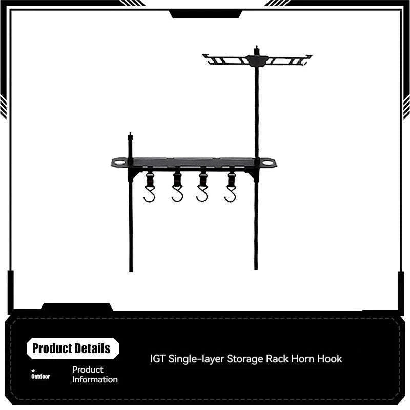 Aluminum Alloy IGT Tactical Folding Table with Adjustable Legs-IGT Storage Rack