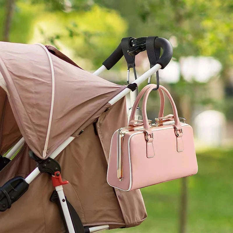 Aluminum Alloy Stroller Hook Organizer for Hands-Free Carrying-2pcs