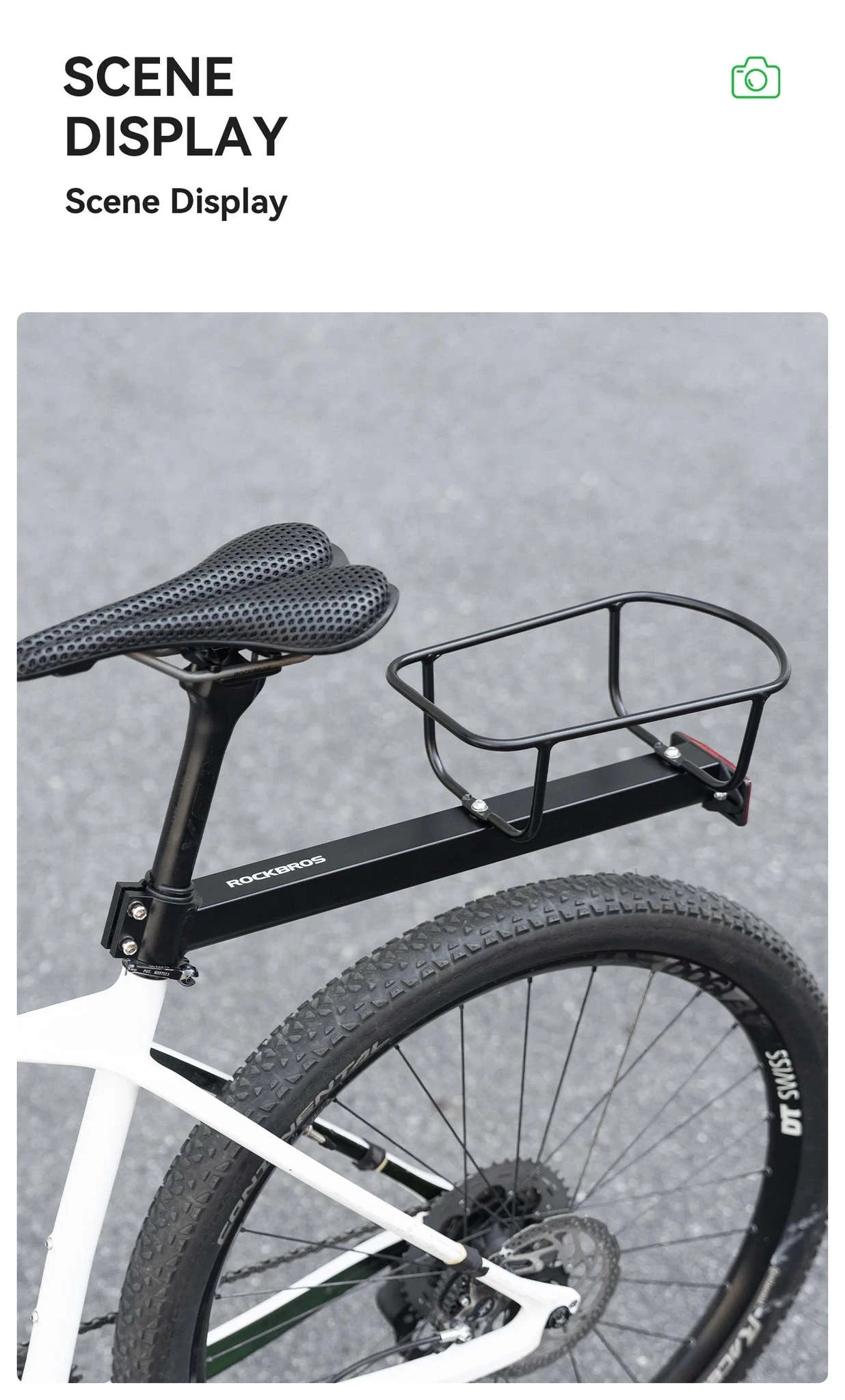 Aluminum Bike Rear Rack Carrier Shelf for Extra Storage on Rides-H310