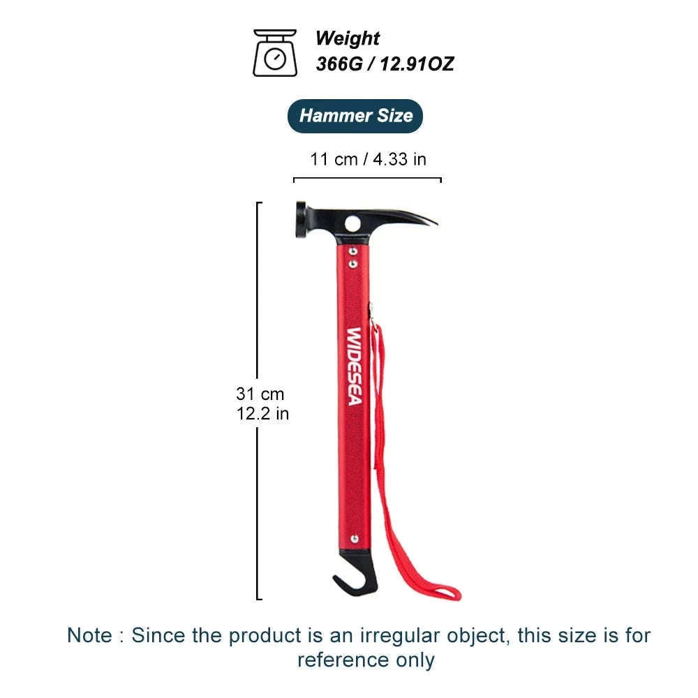 Aluminum Camping Nail Hammer-WSDC-002R