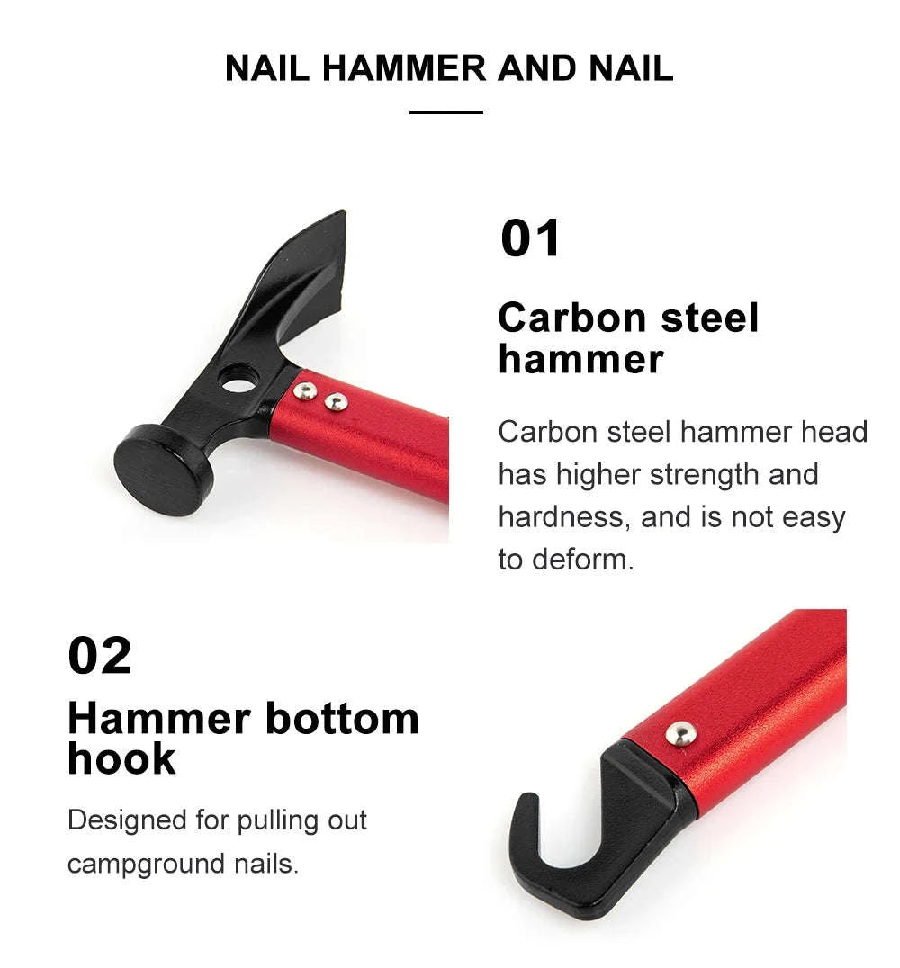Aluminum Camping Nail Hammer-WSDC-002R