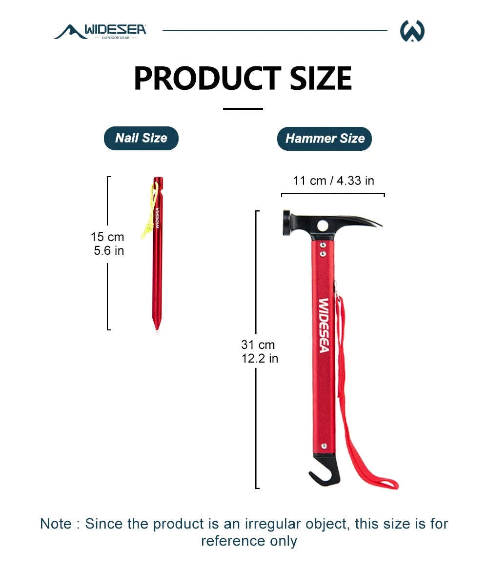 Aluminum Camping Nail Hammer-WSDC-002R