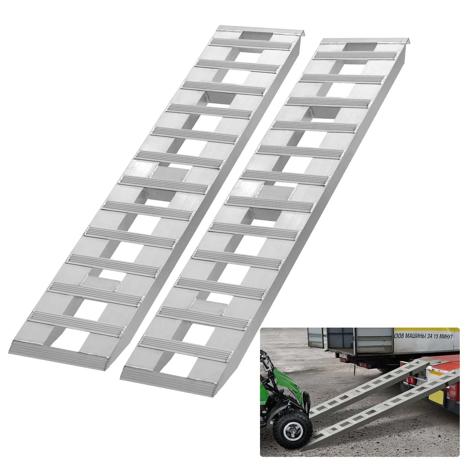 Aluminum Loading Ramps 6000 lb Capacity for ATV, Motorcycle & Mowers-72x15 inches / United States