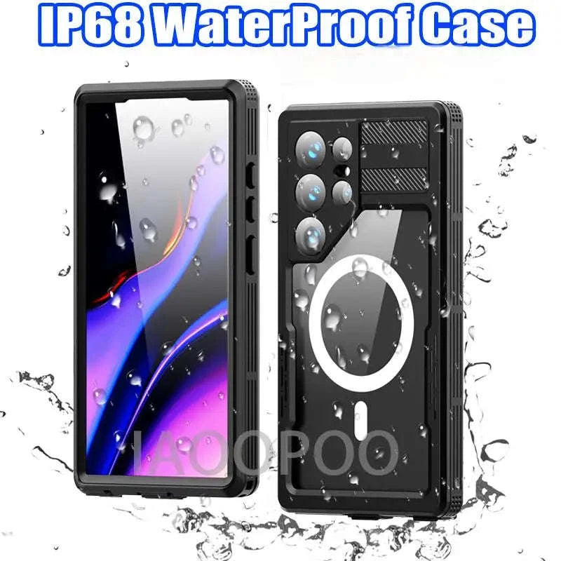 Aluminum Metal Magnetic Case for Samsung Galaxy S25 Ultra & S24 Ultra-Black / aluminum / Galaxy S24 Ultra