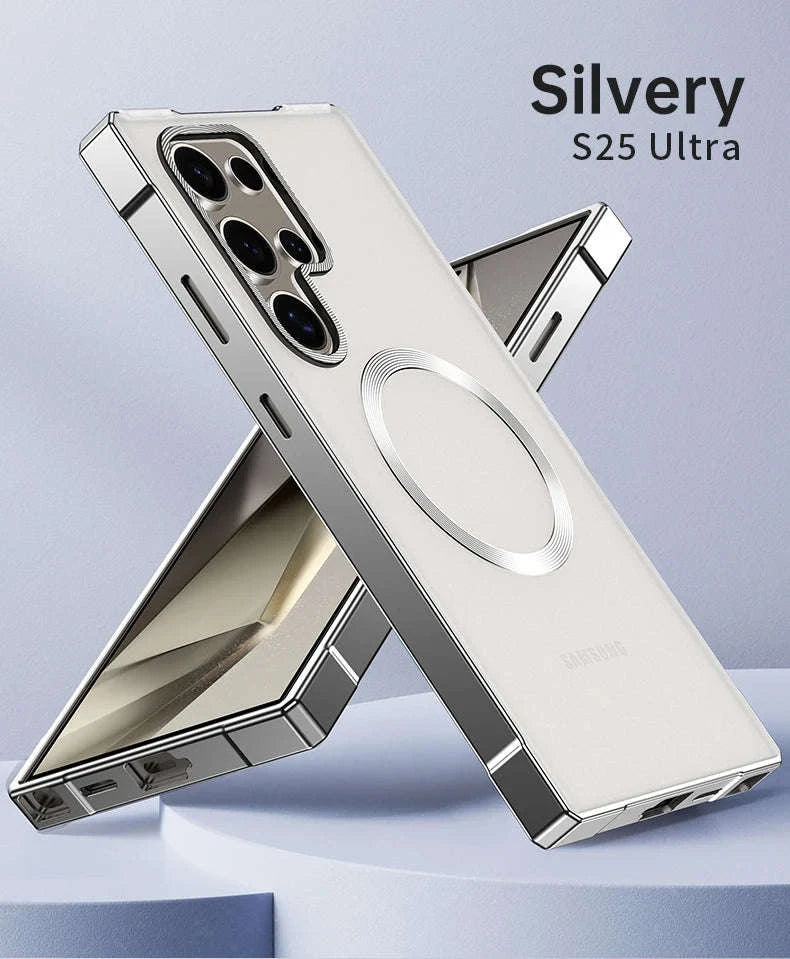 Aluminum Metal Magnetic Case for Samsung Galaxy S25 Ultra & S24 Ultra-Black / aluminum / Galaxy S24 Ultra