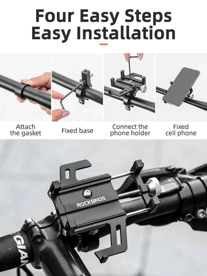 Aluminum Motorcycle Phone Mount with Secure 5-Claw Grip-699-BR