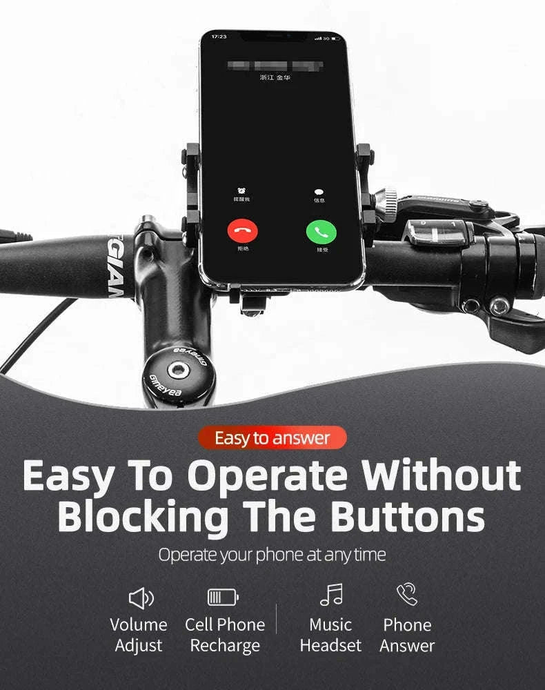 Aluminum Motorcycle Phone Mount with Secure 5-Claw Grip-699-BR