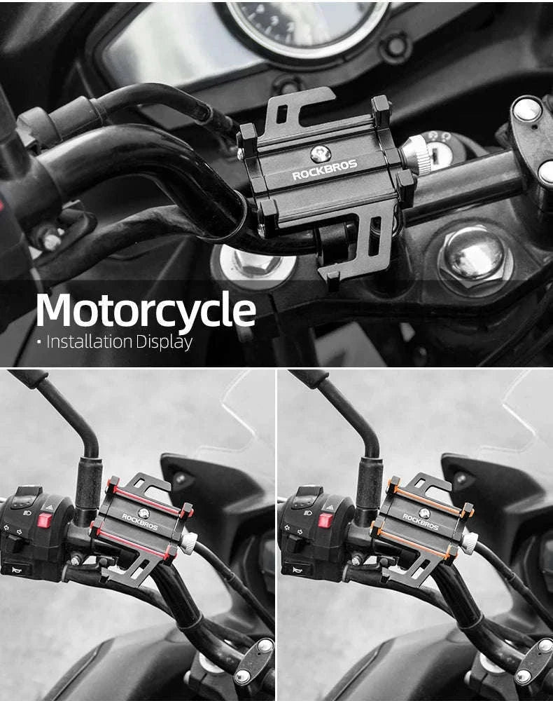 Aluminum Motorcycle Phone Mount with Secure 5-Claw Grip-699-BR