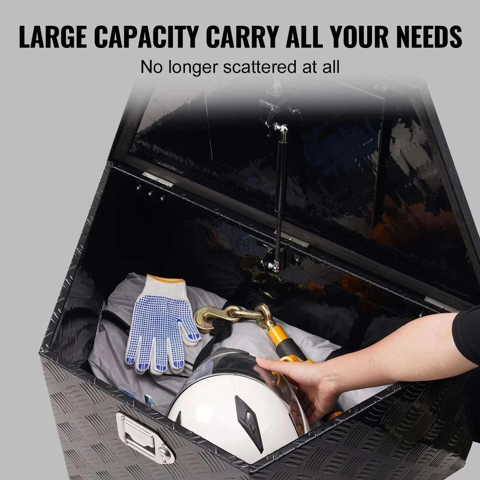 Aluminum Trailer Tongue Tool Box 33" Heavy Duty Storage Chest-36x12x12inch / United States