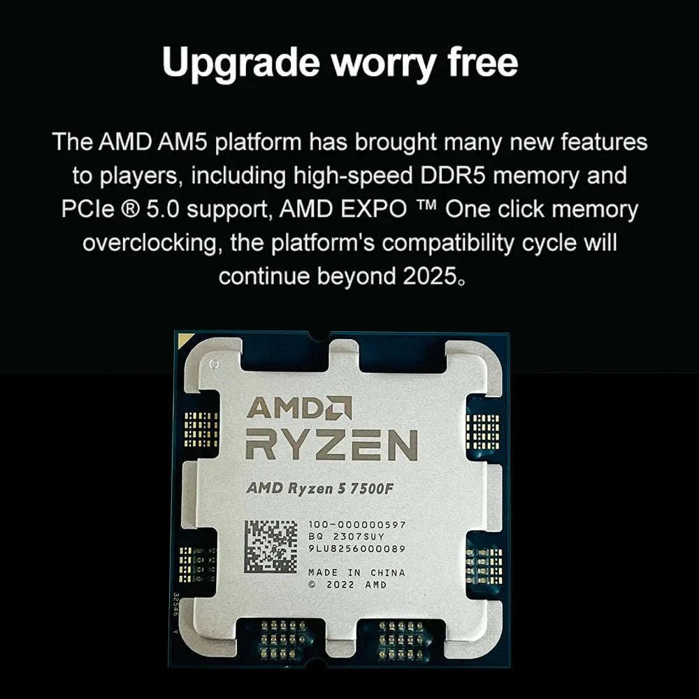 AMD Ryzen 5 7500F Processor 6‑Core AM5 Desktop CPU-france