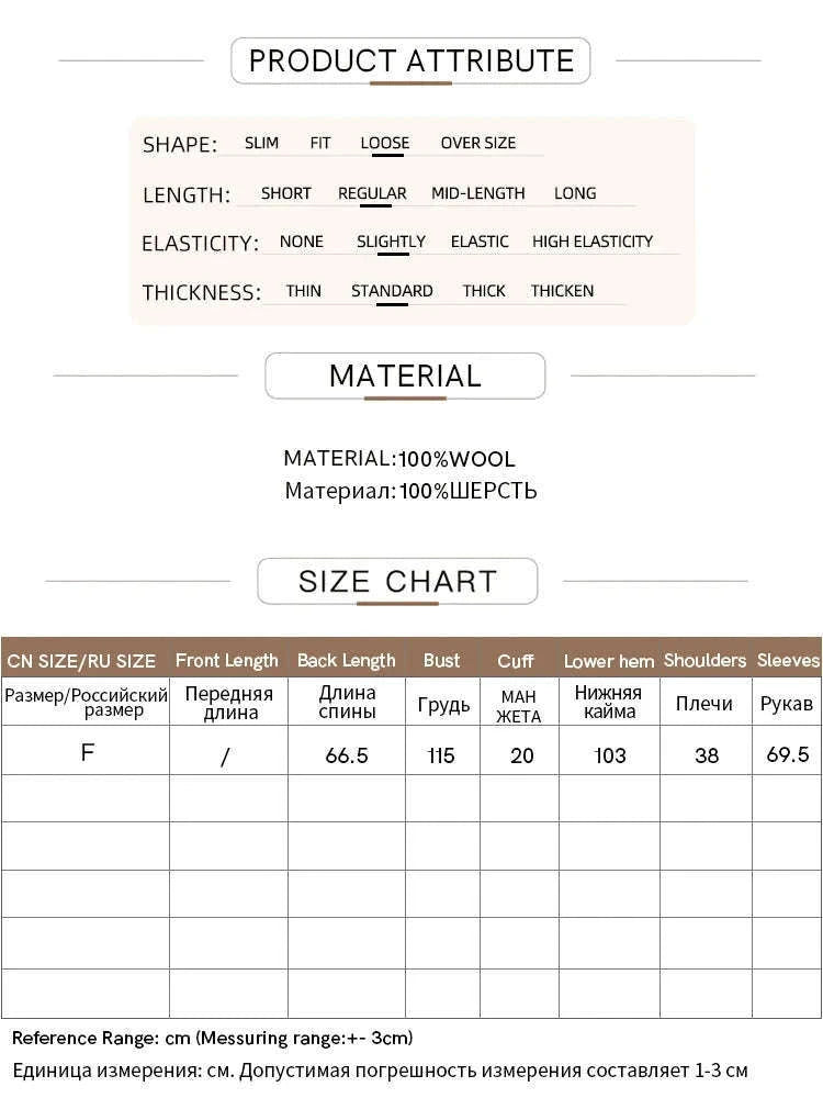 AMII Women’s Wool Turtleneck Sweater Loose Fit Seamless Knit-