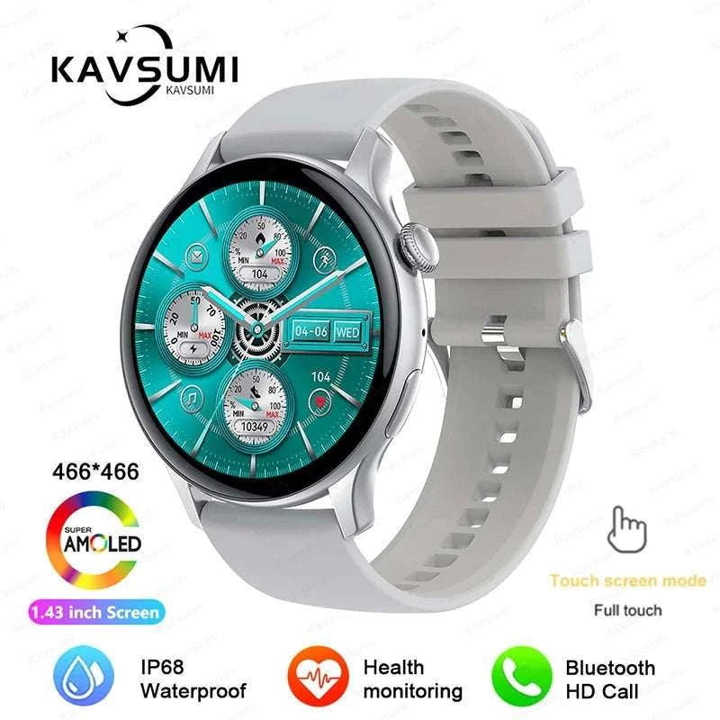 AMOLED Smart Watch with Bluetooth Calling & Fitness Tracking-