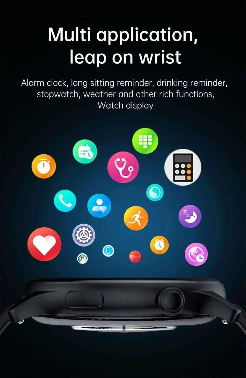 AMOLED Smart Watch with Bluetooth Calling & Fitness Tracking-Gold / Original AMOLED / China Mainland