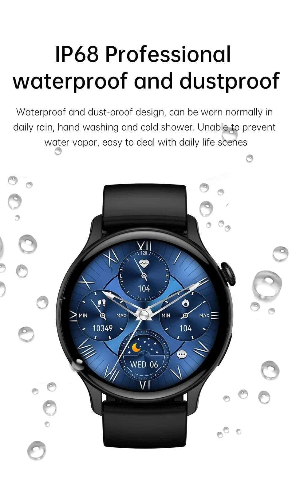 AMOLED Smart Watch with Bluetooth Calling & Fitness Tracking-Gold / Original AMOLED / China Mainland