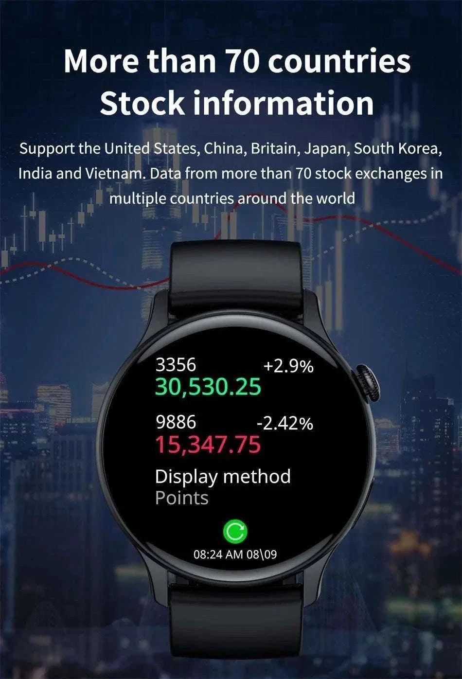 AMOLED Smart Watch with Bluetooth Calling & Fitness Tracking-Gold / Original AMOLED / China Mainland