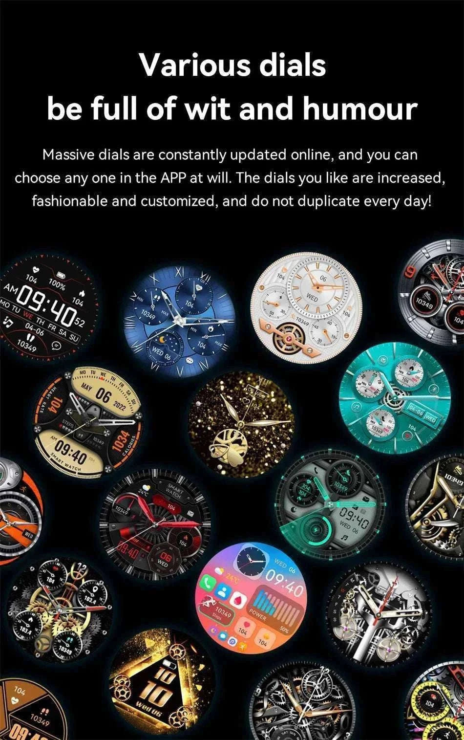 AMOLED Smart Watch with Bluetooth Calling & Fitness Tracking-Gold / Original AMOLED / China Mainland